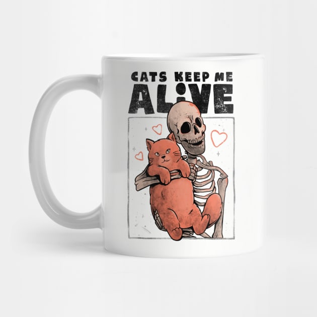 Cats Keep Me Alive - Dead Skull Evil Gift by eduely